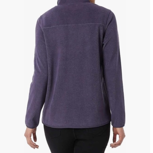 32 Degrees Women's 1/4 Snap Fleece Pullover  Purple Blue Large - Picture 2 of 4